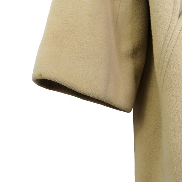 Jordan Marsh 1970s Beige Cream Vintage Cashmere Peacoat Long Coat Large - Picture 5 of 13